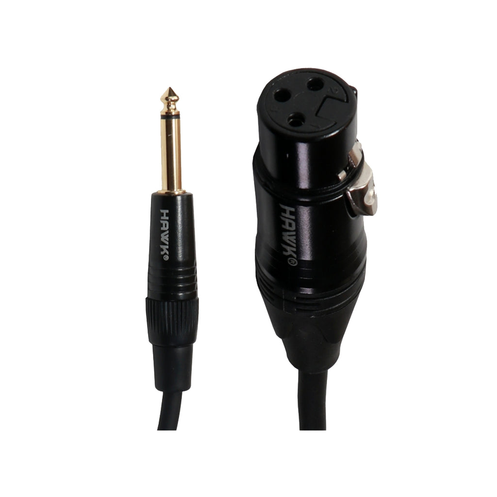 Hawk SXFP-016 Gold Series TS Male to XLR Female Cable – 5 Meter BLACK