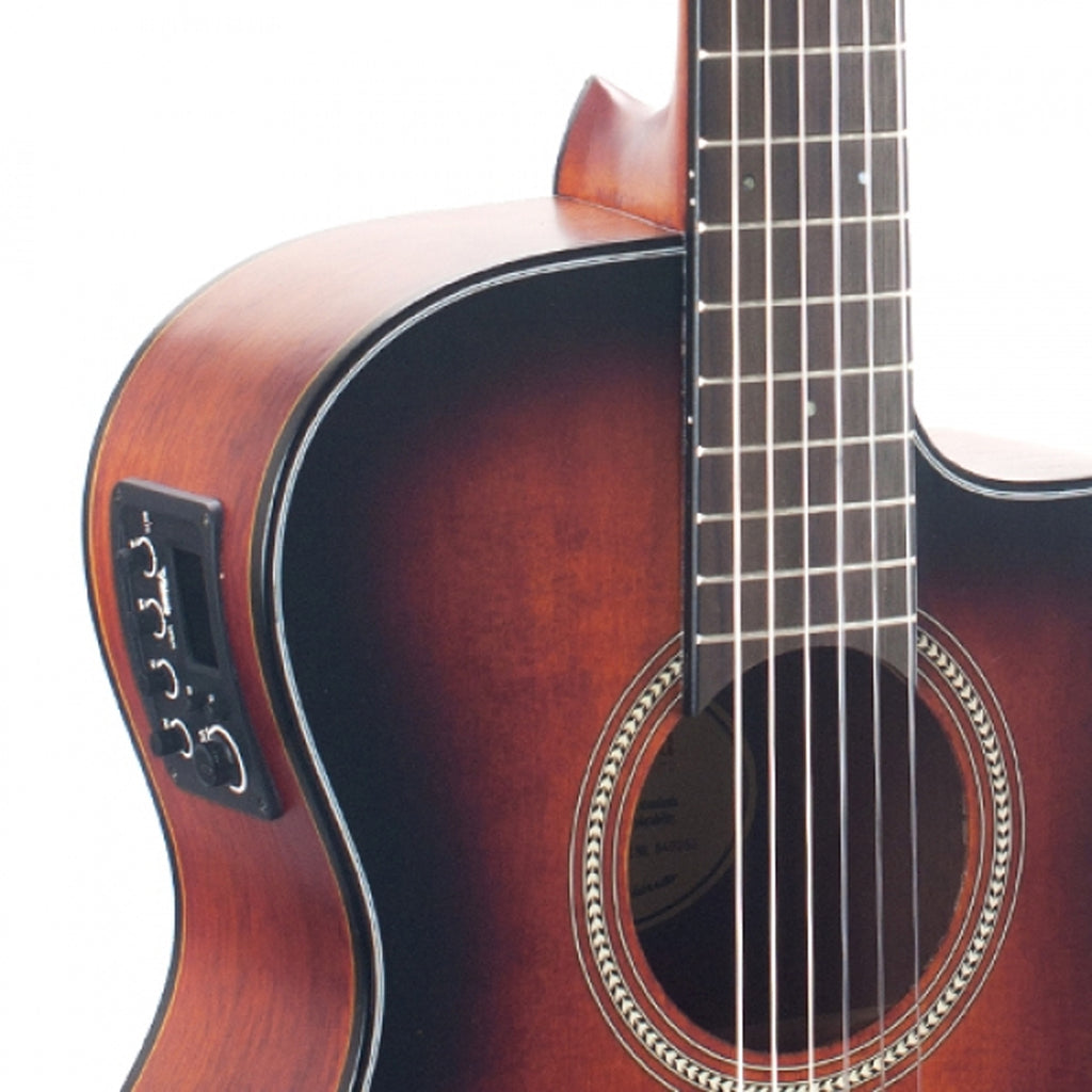 Valencia VA434CE 4/4 Size Auditorium Classical Guitar Sunburst