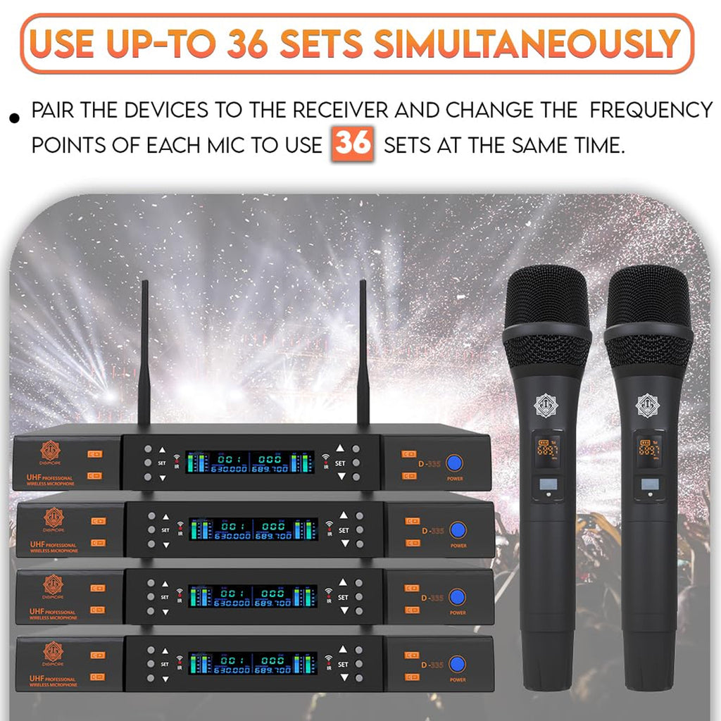 DIGIMORE D335 Dual Wireless Dynamic Handheld Microphone System
