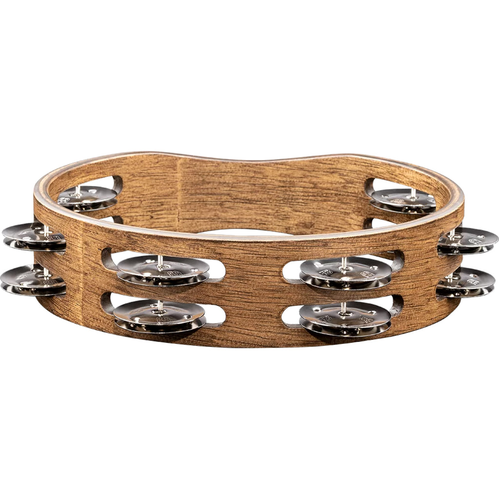 Meinl Compact Wood Series 8 Inch Wood Tambourine Walnut Brown - CTA2WB