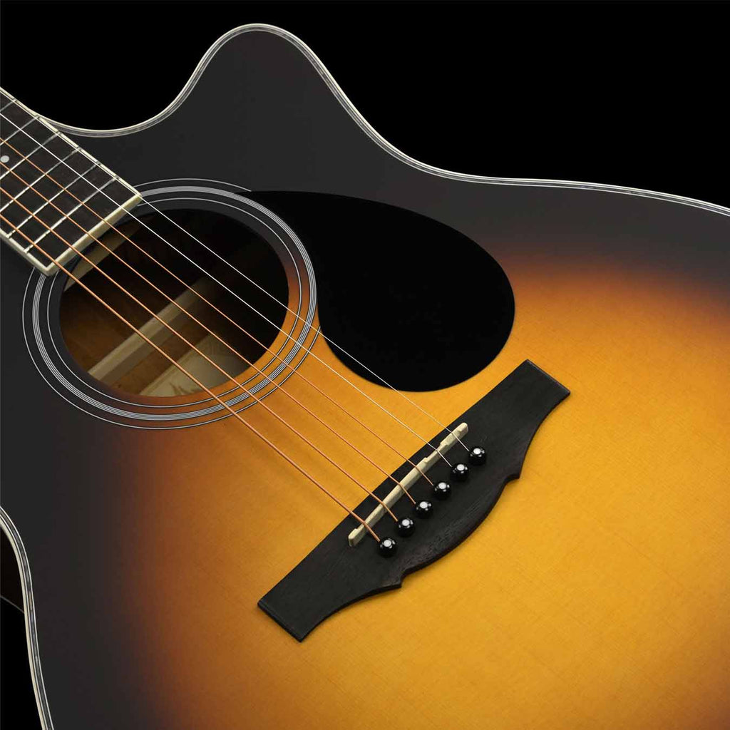 Kepma A1CE TRANS - Semi acoustic Guitar- Sunburst Matt