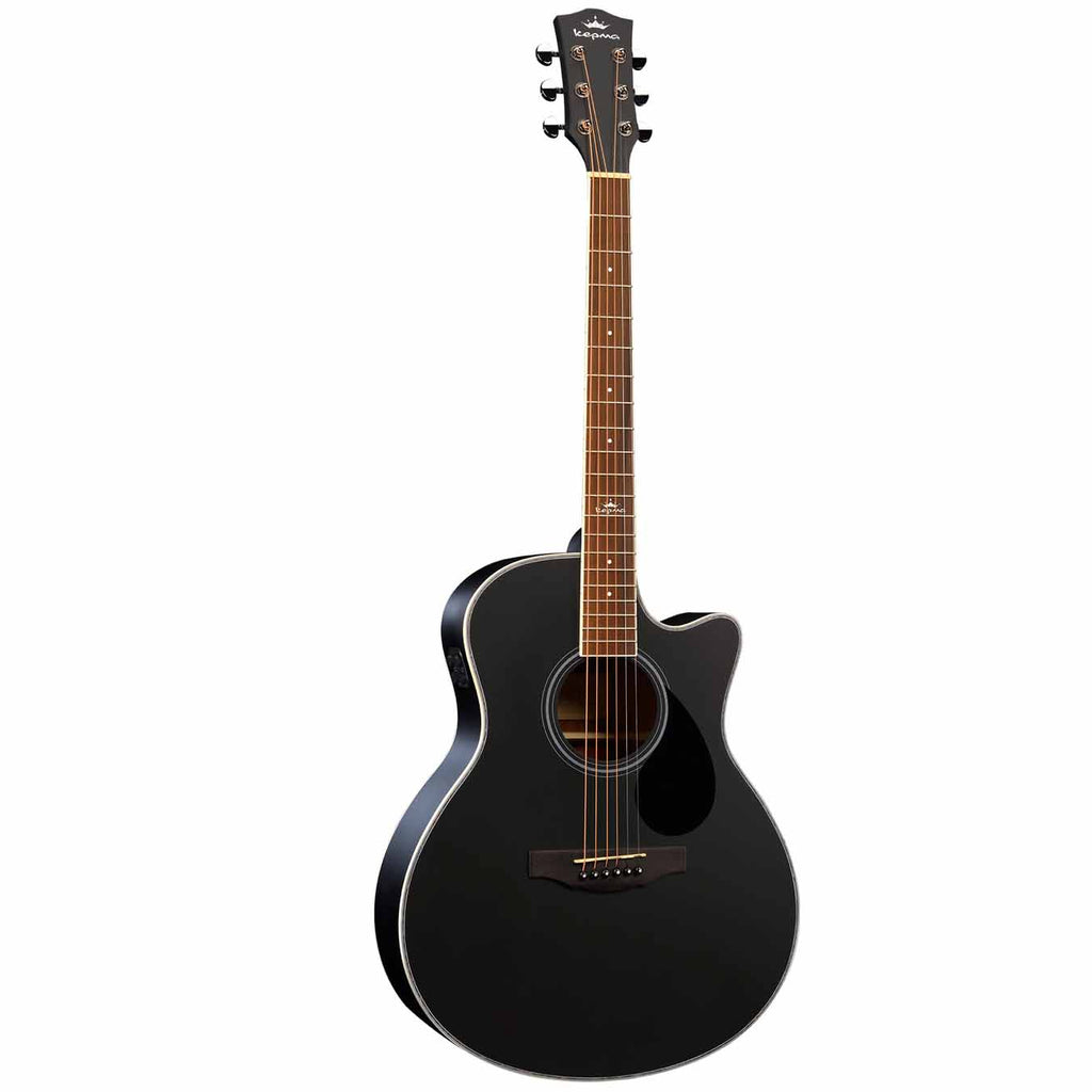 Kepma A1CE TRANS - Semi acoustic Guitar- Black Matt
