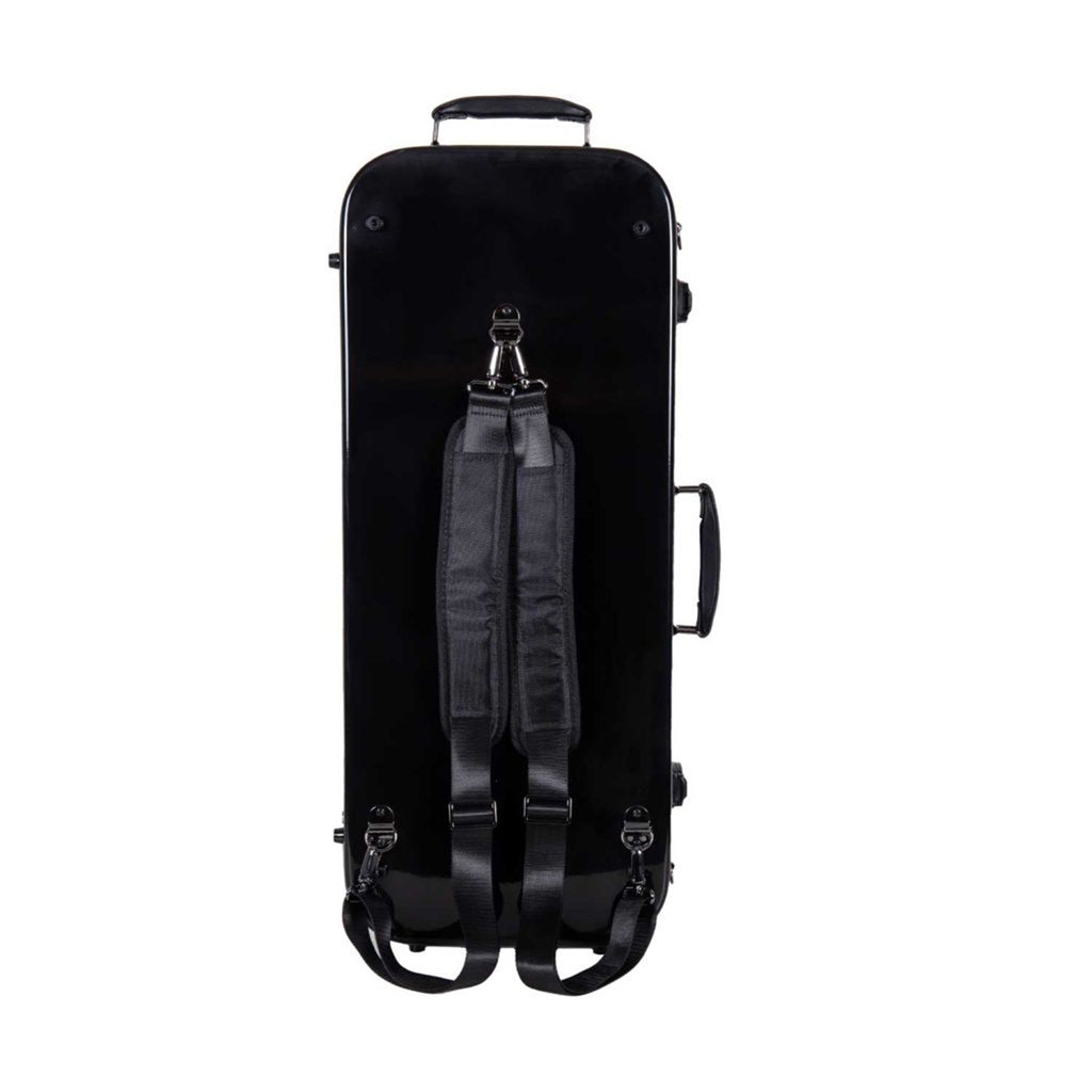 Crossrock Deluxe Fiberglass Double Violin Case - CRF2020DVBK