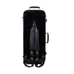 Crossrock Deluxe Fiberglass Double Violin Case - CRF2020DVBK