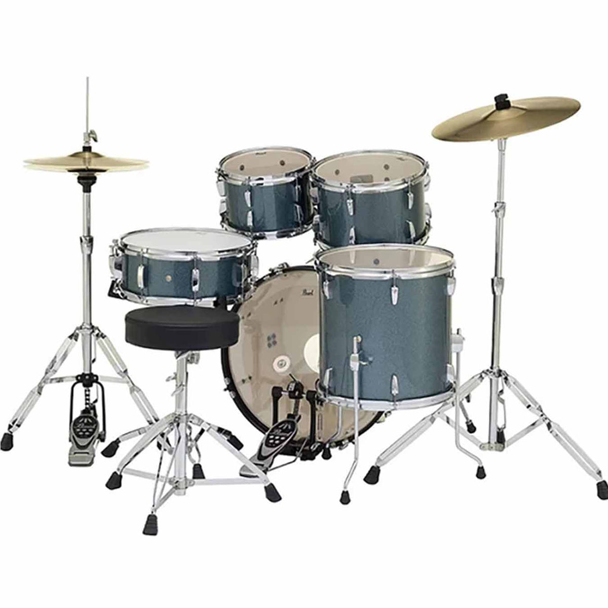 Pearl Roadshow RS525SC 5 Pcs Acoustic Drum Set - Aqua Blue Glitter