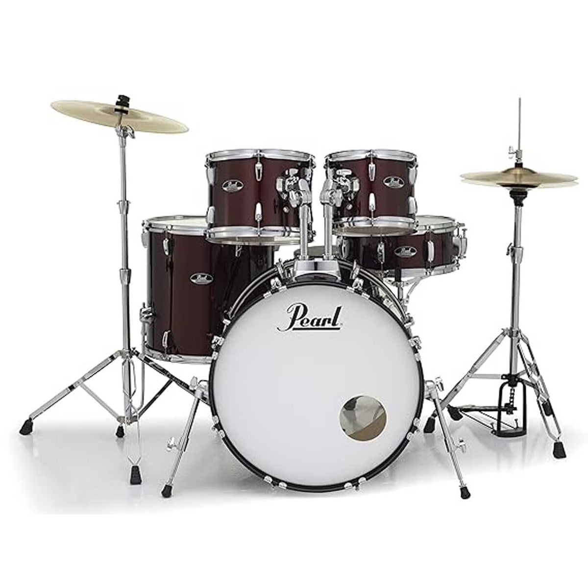 Pearl Roadshow RS525SC 5 Pcs Acoustic Drum Set-Red Wine