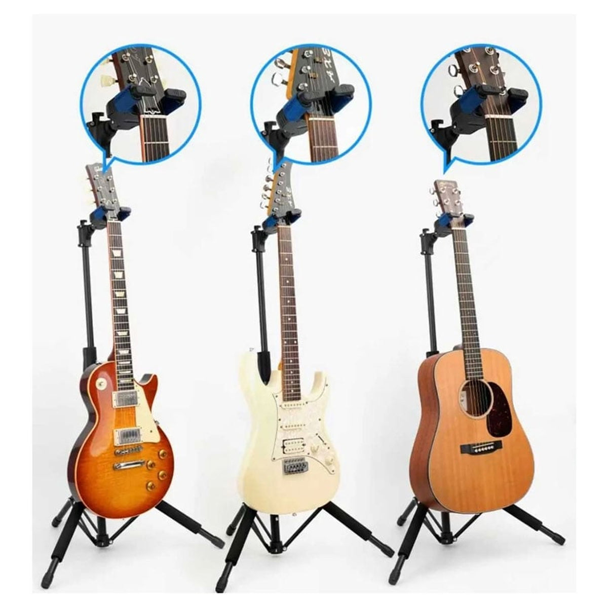 Galux GS209 Blue Auto lock Guitar Floor Stand