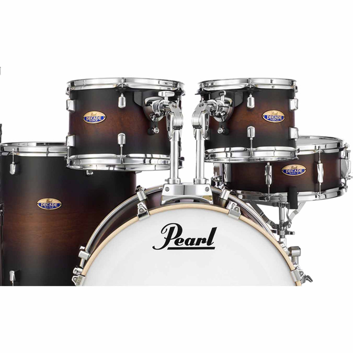 Pearl Decade Maple DMP925SP/C Hybrid Shell 5pcs Pack Drum set - Satin Black Burst
