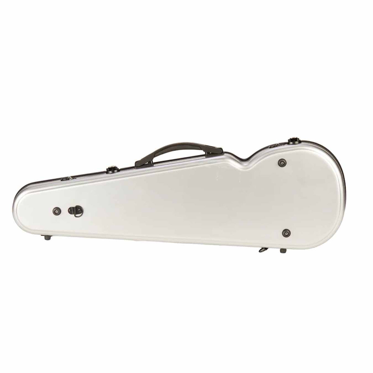 VIOLIN CASE Shaped (FIBRE GLASS MATERIAL) SILVER Deluxe