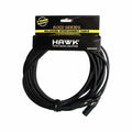 Hawk SXFG050 Gold Series XLR Male to XLR Female Balanced Mic Cable with Hawk Connectors 15 meters length, Black Colour with C