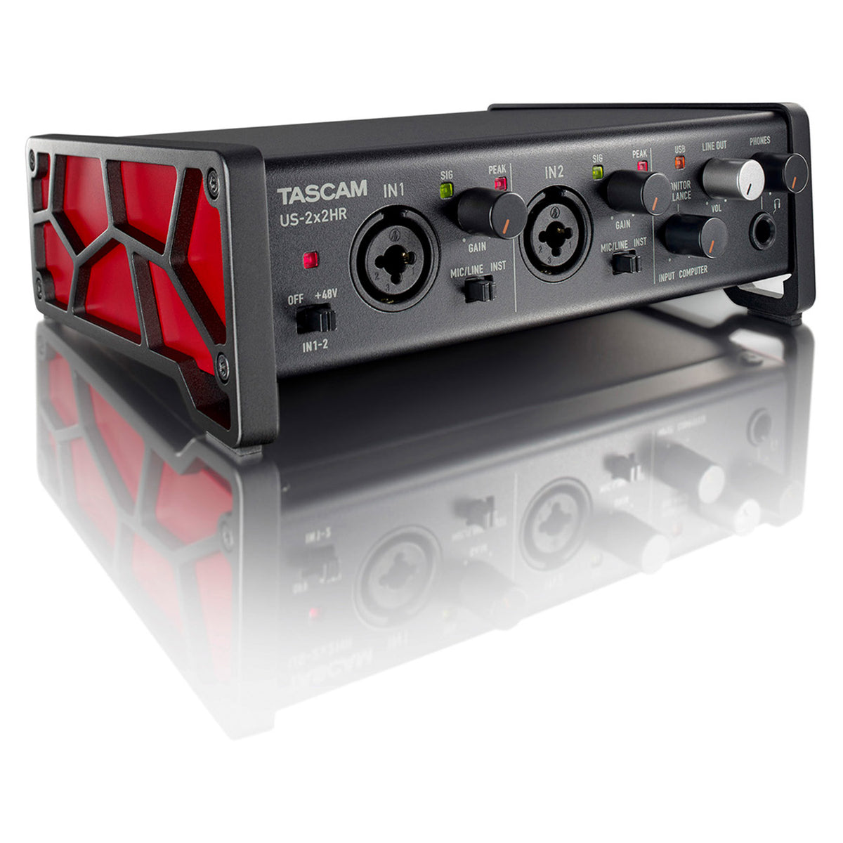 Tascam US-2x2HR 2-IN/2-OUT High Resolution USB Audio/MIDI Interface