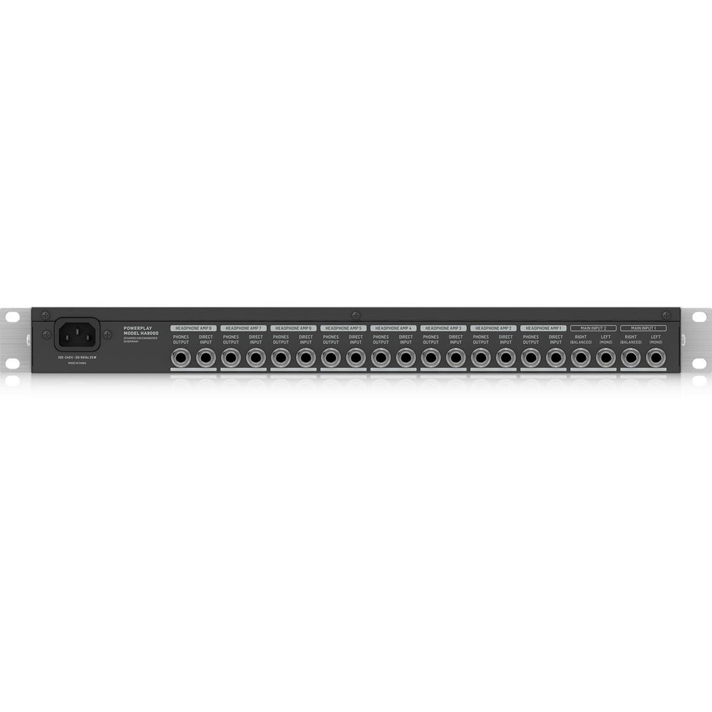 Behringer HA8000 V2 8-Channel High-Power Headphones Mixing and Distribution Amplifier