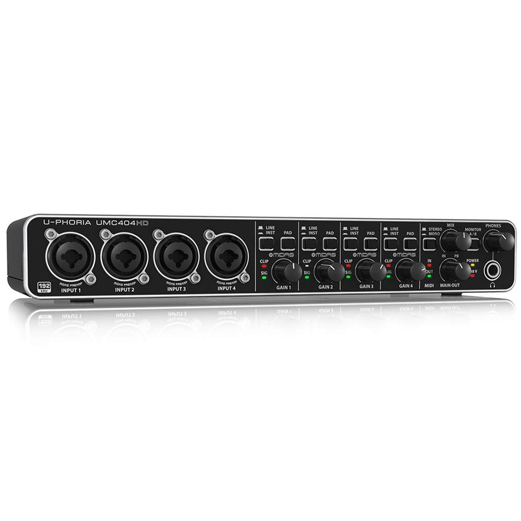 Behringer UMC404HD U-Phoria MIDI Interface with MIDAS Mic Preamplifier