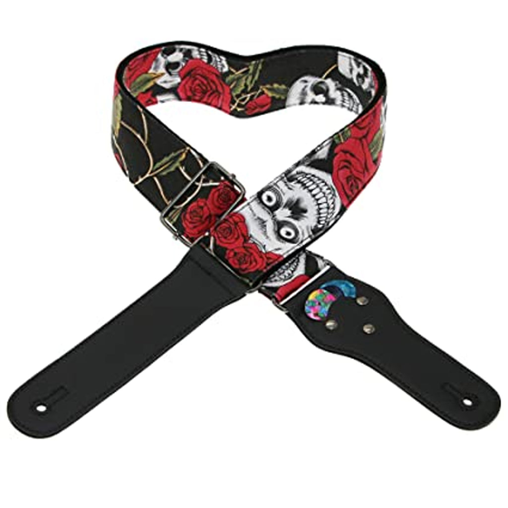 Irin Rockyou woven Guitar Strap for Acoustic Electric & Bass Guitars / heavy metal pattern
