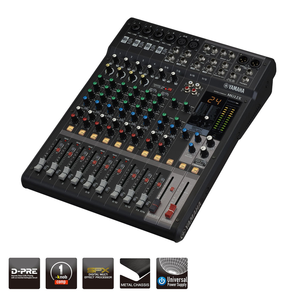 YAMAHA MG12X CV 12-Input Mixer with Built-In FX
