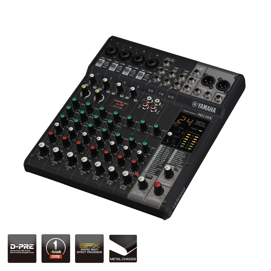 Yamaha MG10X CV 10-Input Mixer with Built-In FX