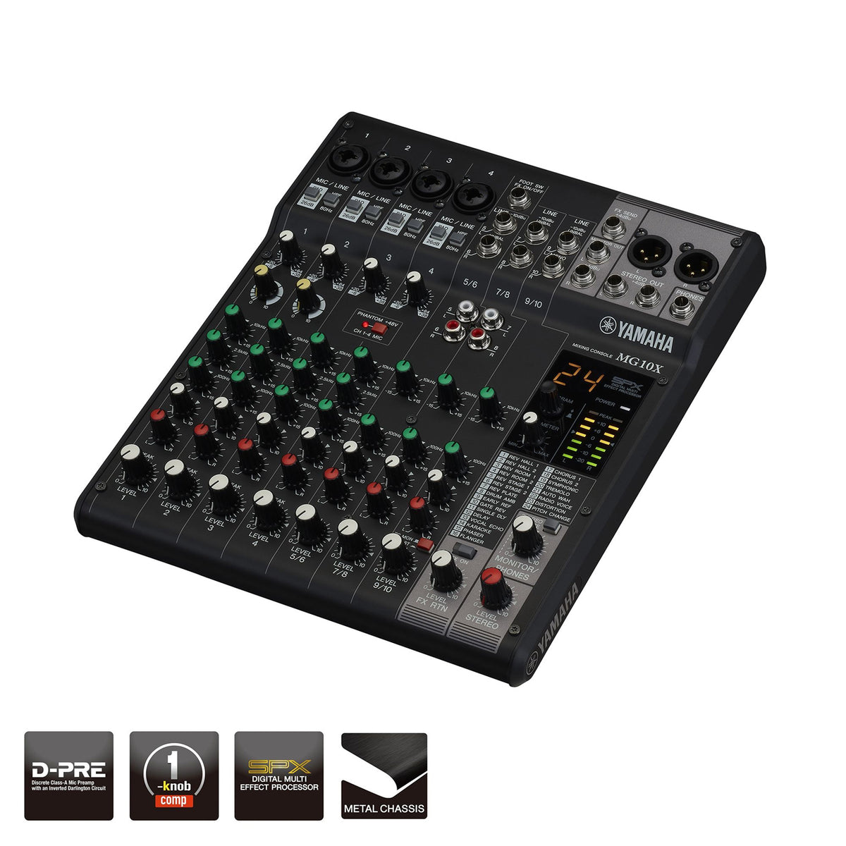Yamaha MG10X CV 10-Input Mixer with Built-In FX