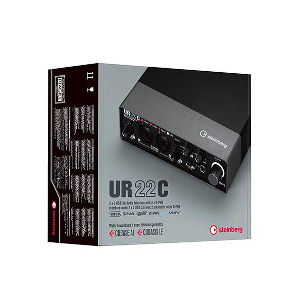 Steinberg UR22C 2 x 2 USB 2.0 audio interface with 2x D-PRE and 192 kHz support