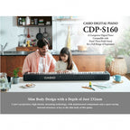CASIO CDP-S160 BK 88-KEY DIGITAL PIANO with CS-470P Stand and Three pedal Unit