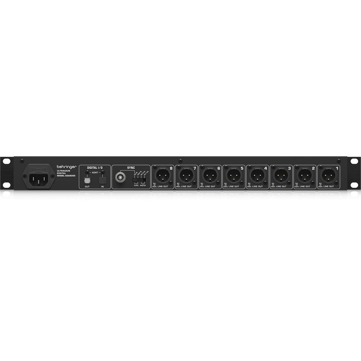 Behringer ADA8200 Audiophile 8 In/8 Out ADAT Audio Interface with Midas Mic Preamplifiers