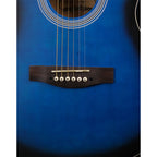 Richtone 39inch RT39C Blueburst matt cutaway guitar