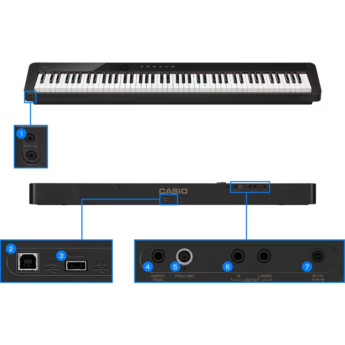 Casio Privia PX-S1100BK with Piano Stool