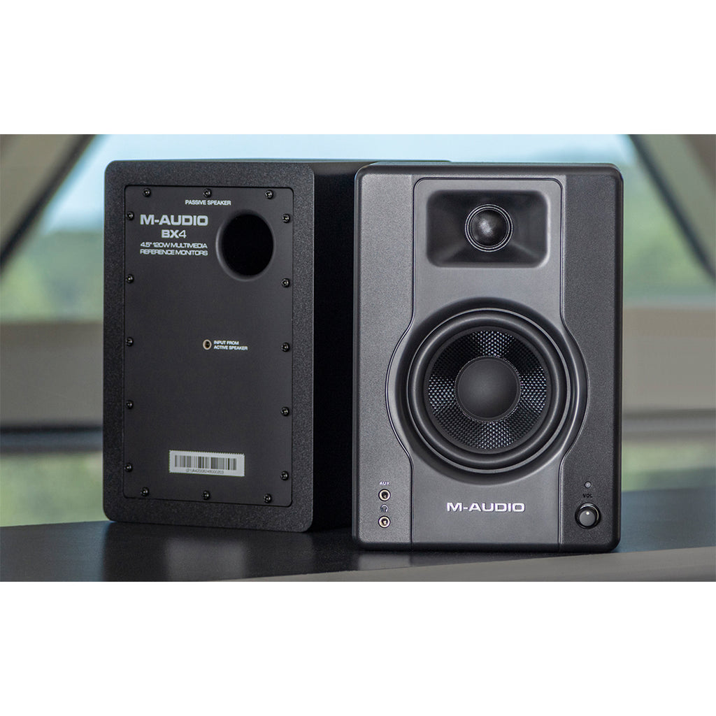 M-Audio BX4 4.5Inch Black Kevlar® 120-Watt Multimedia Reference Monitors Pair