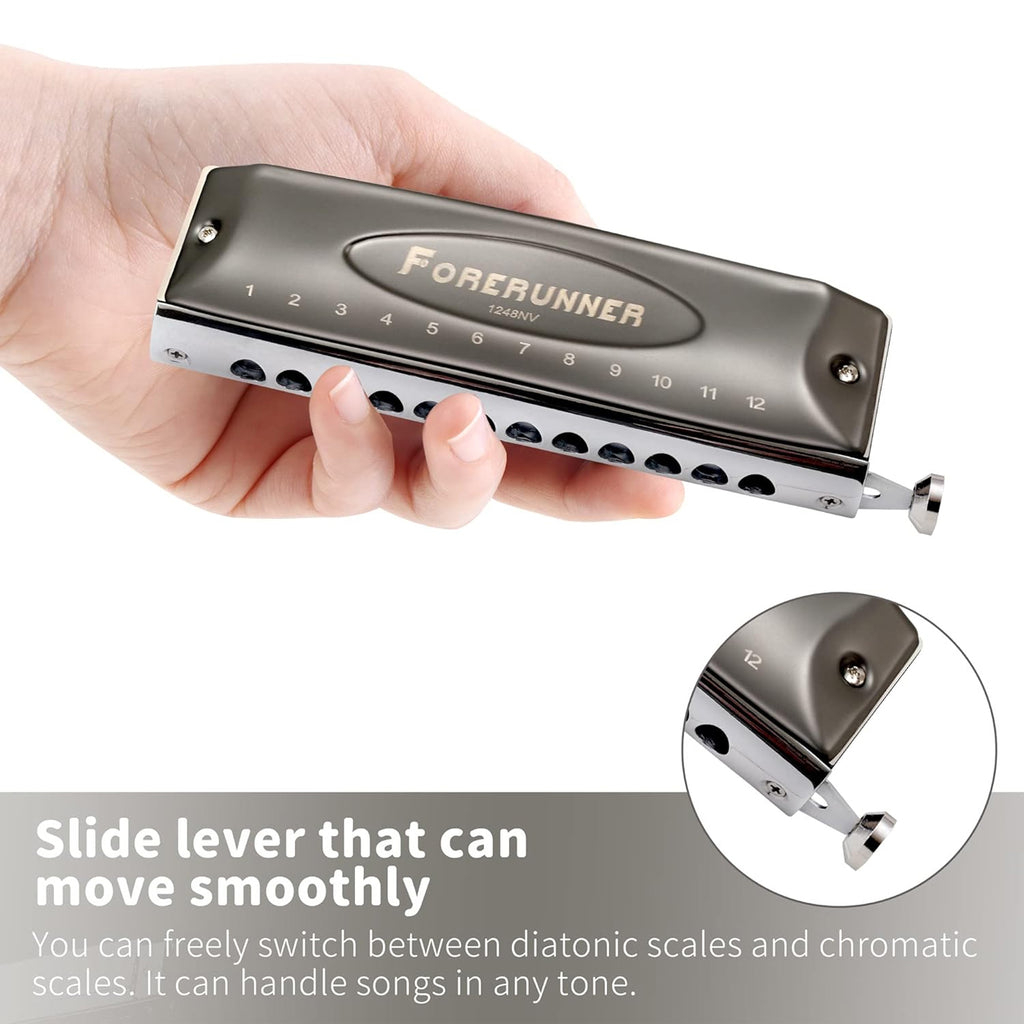 EASTTOP FORERUNNER CHROMATIC HARMONICA T1248NV - KEY C