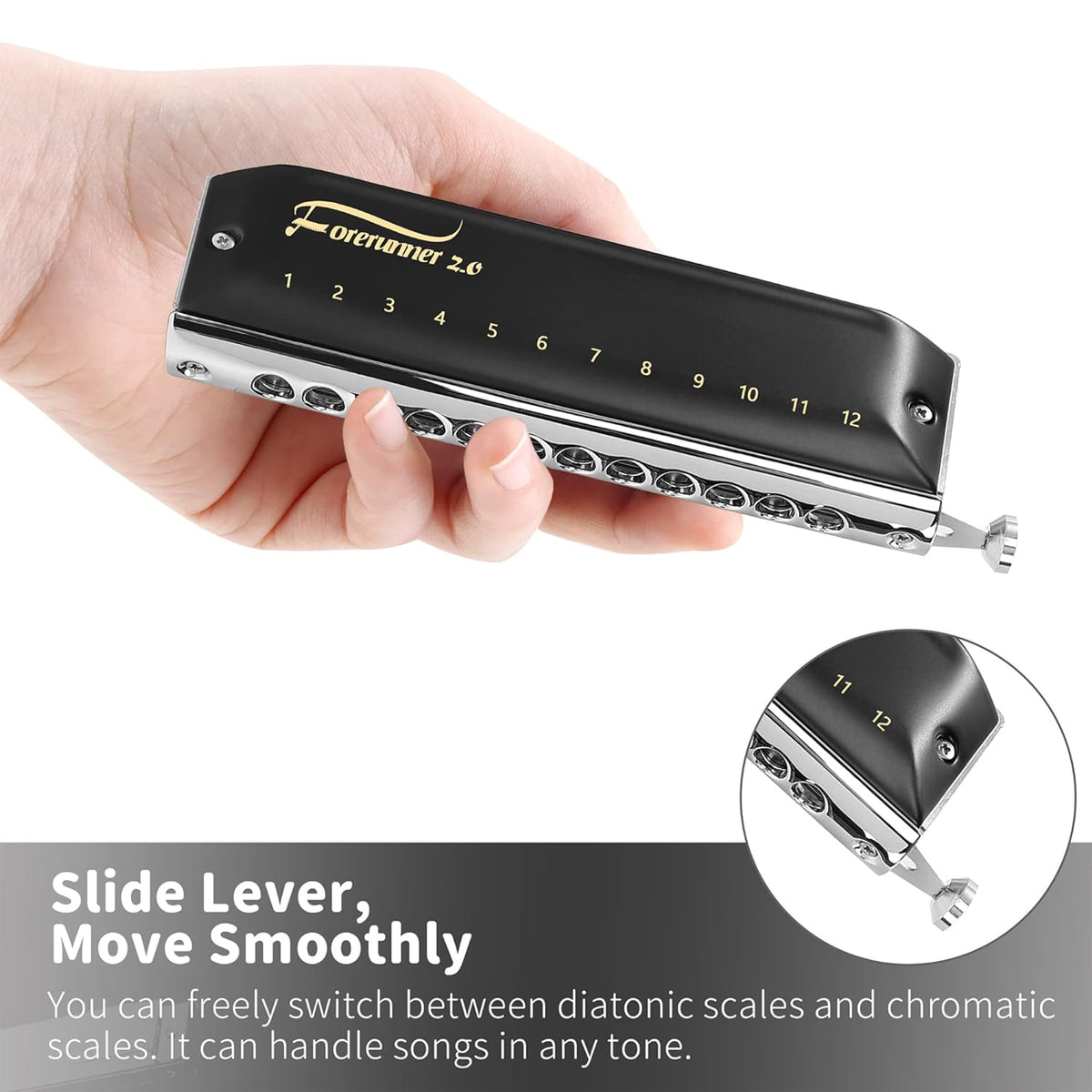 EASTTOP FORERUNNER 2.0 CHROMATIC HARMONICA T1248NV 2.0 - KEY A