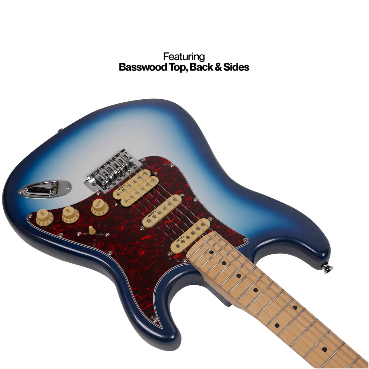 Electric Guitar SQOE SEST250 - Frozen Galactic Blue