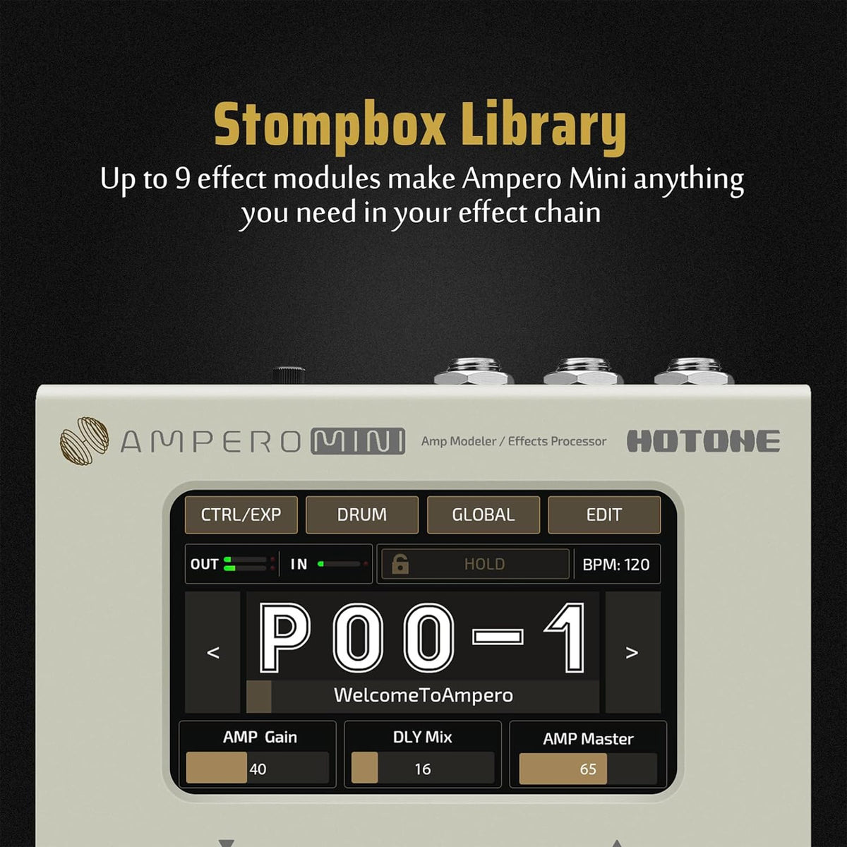Hotone Ampero MINI AMP Modeler/Effects Processor MP50 MC