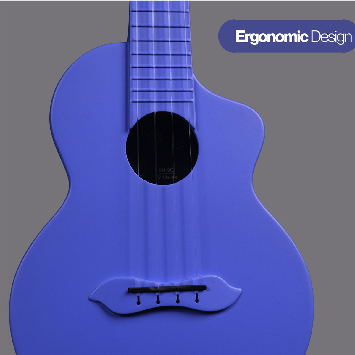 Strydom Concert BM-9C (STC1) Carbon Fiber Travel Ukulele- Dark Blue