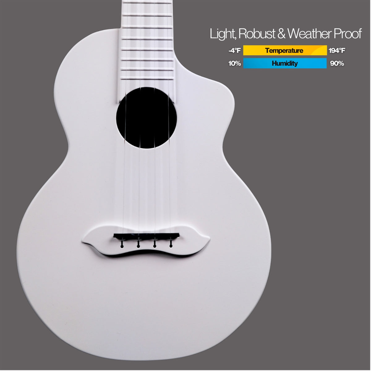 Strydom Concert BM-9C Carbon Fiber Travel Ukulele- Snow