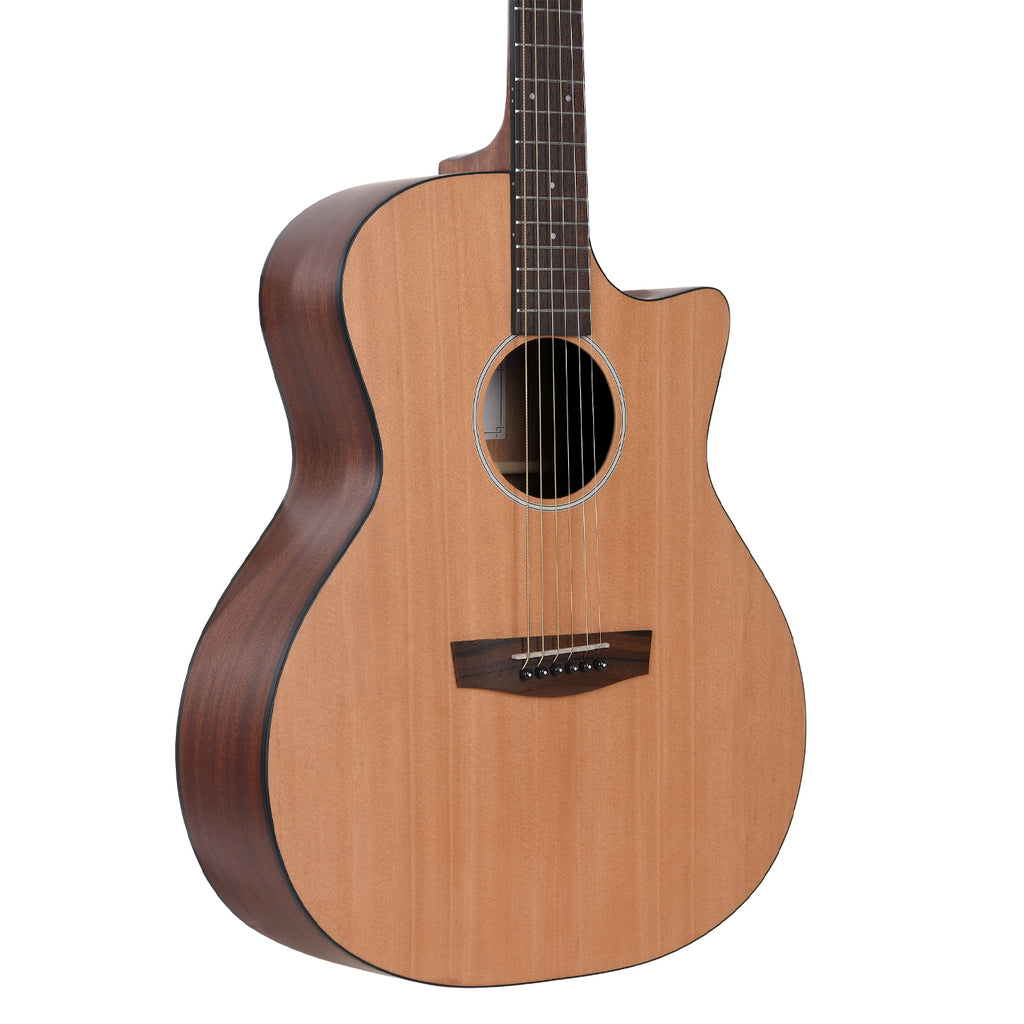 Hex GA70CE - Natural Matt Semi-Acoustic Guitar
