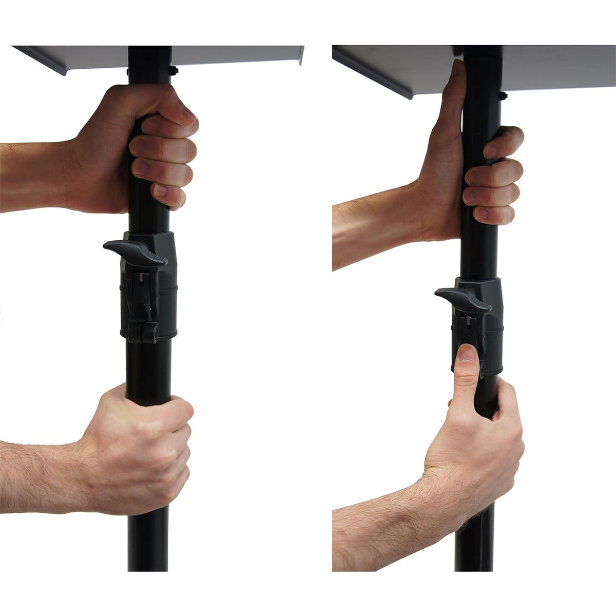 Softline Pro SP90 Studio Monitor Stand Triangular Base Professional Heavy Duty, Adjustable Height, Auto Lock (Set of 2)