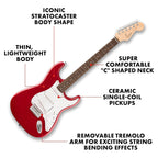 Fender Squier Debut Series Stratocaster LRL WPG Electric Guitar - WITH BAG 0379600554 - Dakota Red