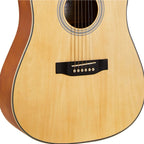 SX SD104K Dreadnought Acoustic Guitar Pack - Natural