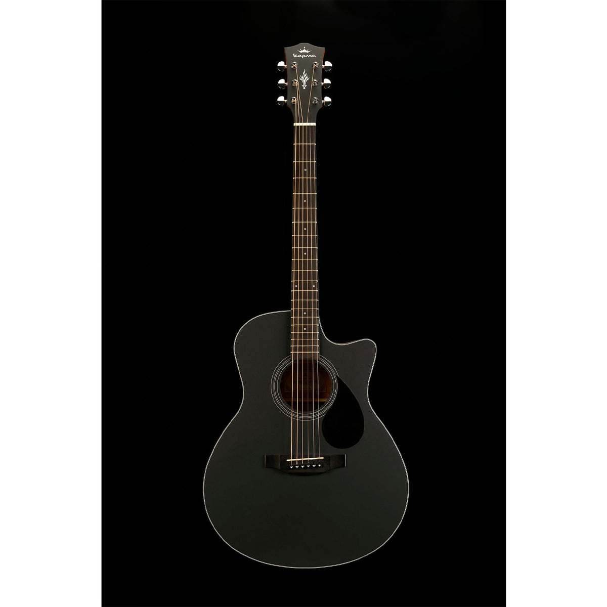 Kepma EAC-E Semi - Acoustic Guitar - Black Matt