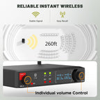 DIGIMORE UHF Dual Wireless Microphone System | 200ft Range | Balanced XLR Outs | 12Hrs Battery Life | Type-C Charging | Perfe