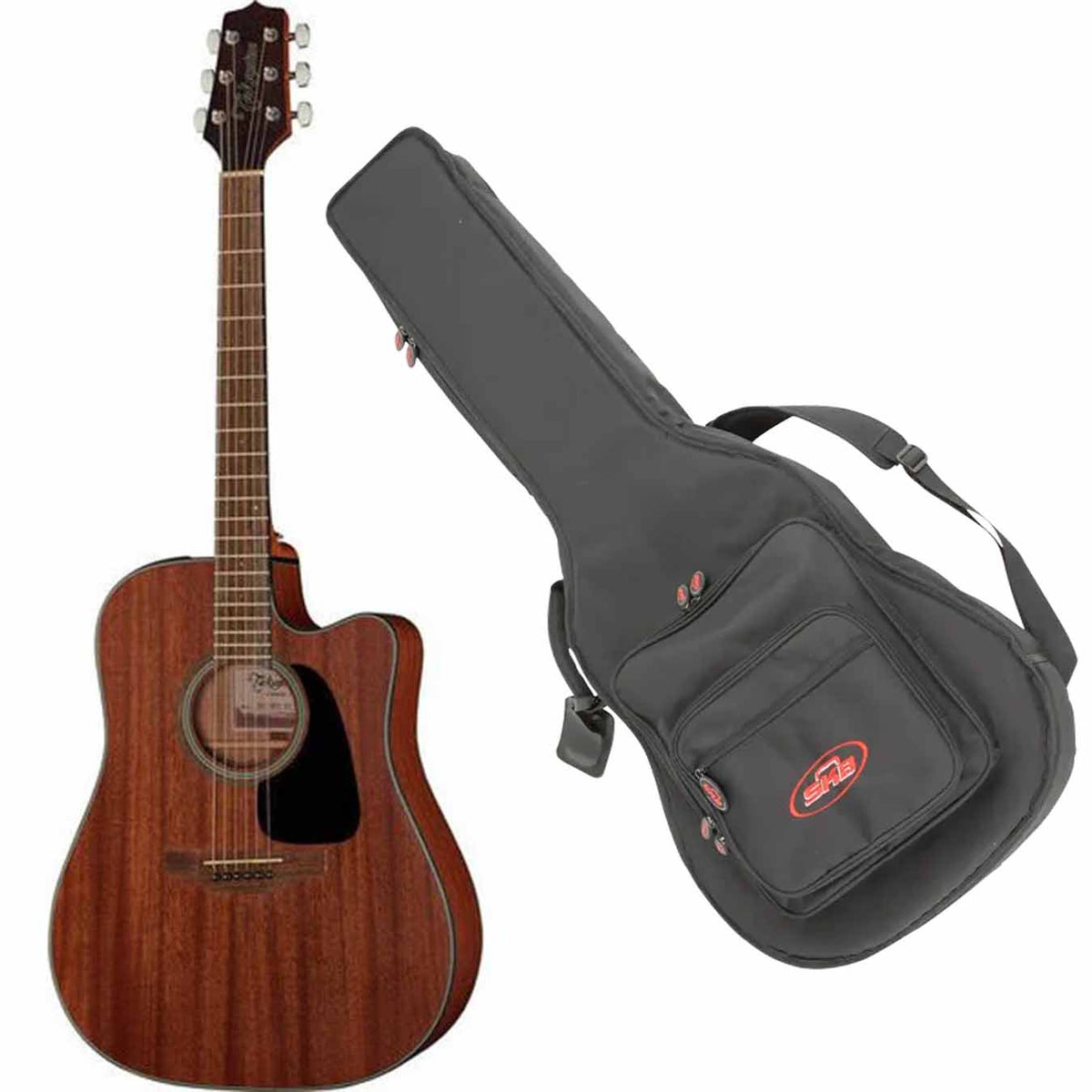 Takamine GD11MCE-NS Electro Acoustic Guitar - Natural With SKB GB-18 Gig Bag