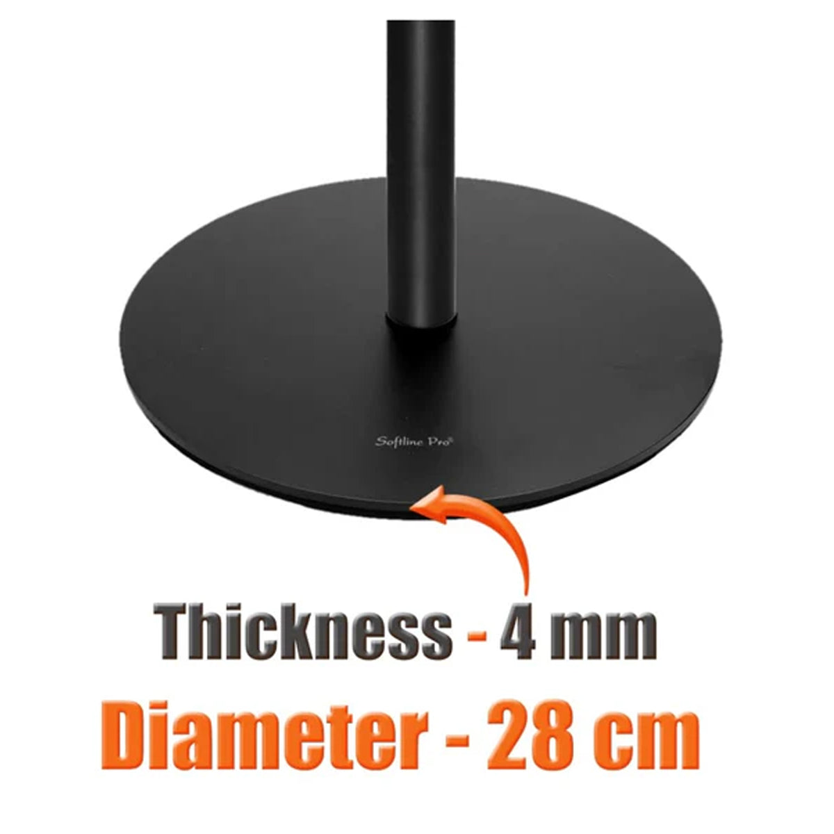 Softline Pro SP 801 HR Heavy Duty Studio Monitor Stand with Round Base - Pair