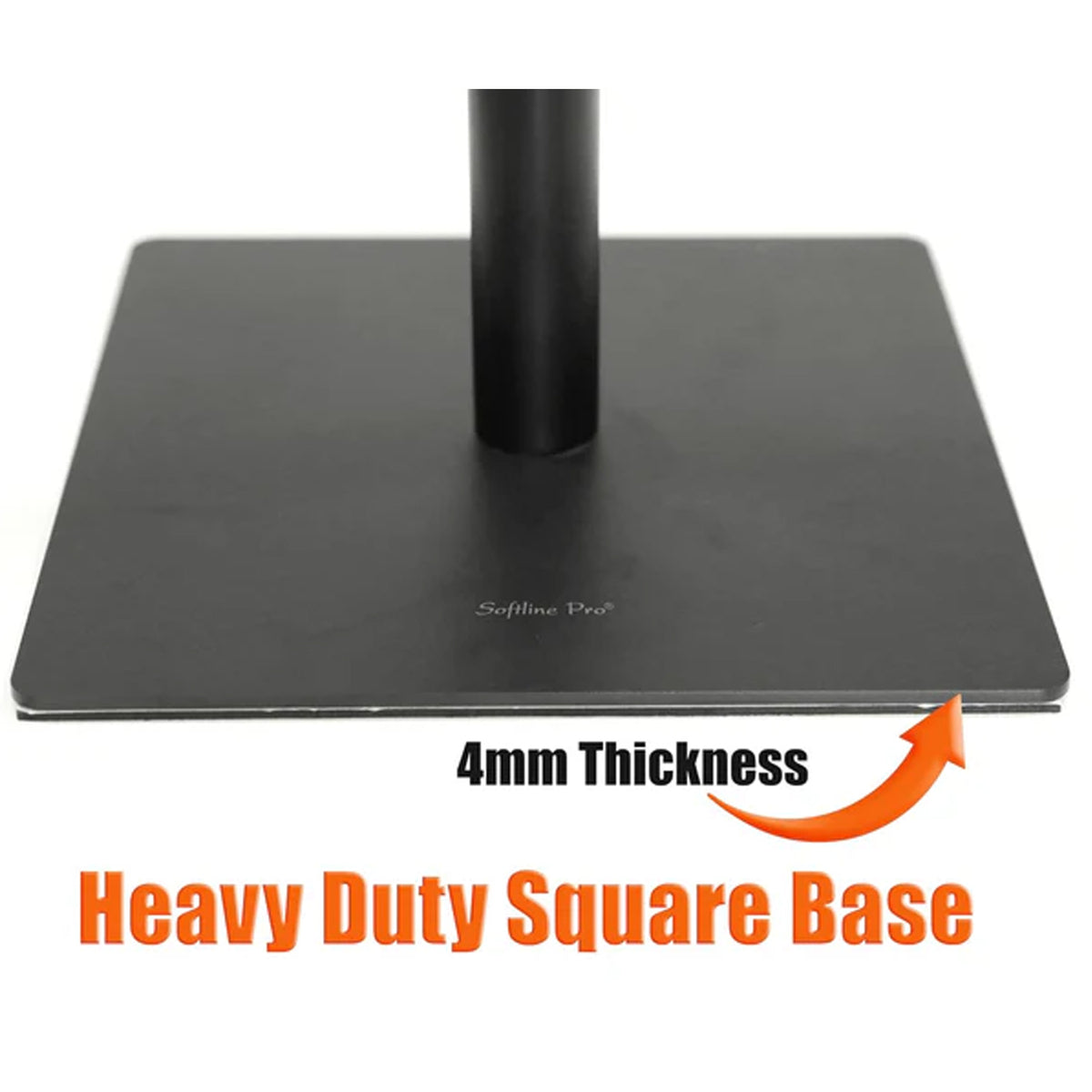 Softline Pro SP 802 HV Heavy Duty Studio Monitor Stand with Wide Variable Top Plate Square Base (Set of 2)