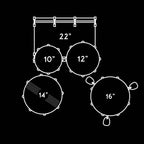 Pearl Decade Maple 5 Piece Drum Shell Pack DMP925SP/C260 - Satin Brownburst