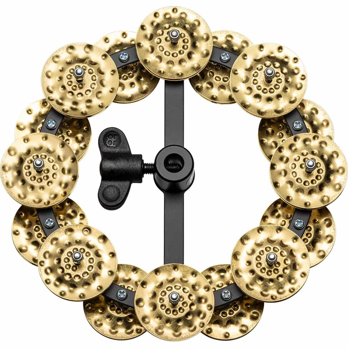 Meinl Artists Blog More 5 + 1 Headliner® Series 5\" Hihat Tambourine, Dual Row, Hammered Brass Jingles - HTHH2B-BK