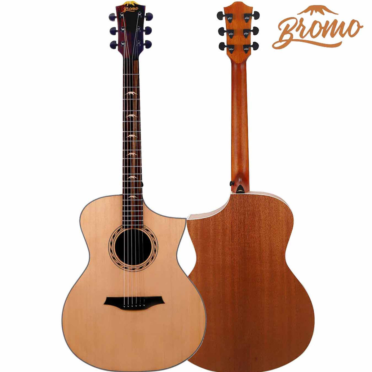 Bromo BAA4C Auditorium Acoustic Guitar-Natural