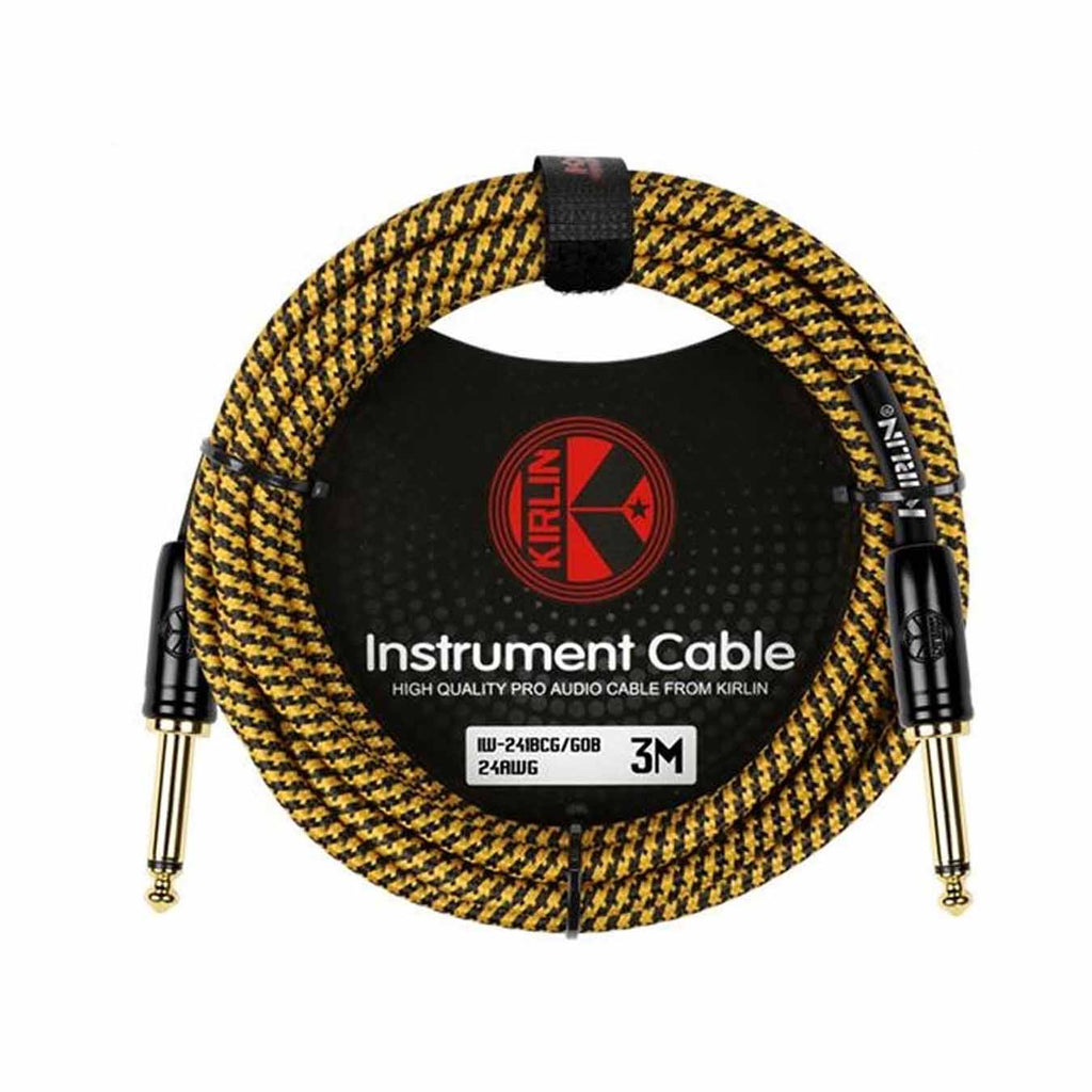 Kirlin IW-241BCG GOB Original Woven 3mtr Instrument Cable - Gold
