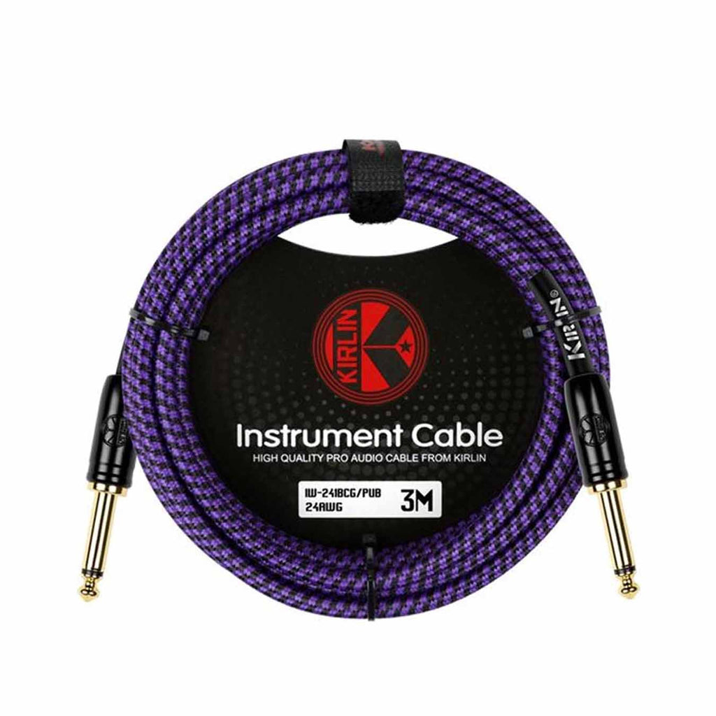 Kirlin IW-241BCG PUB Original Woven 3mtr Instrument Cable - Purple