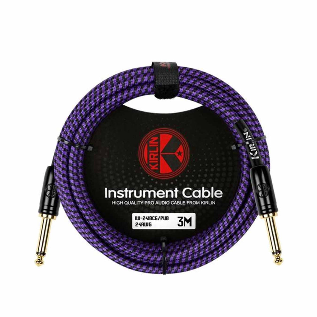 Kirlin IW-241BCG PUB Original Woven 3mtr Instrument Cable - Purple