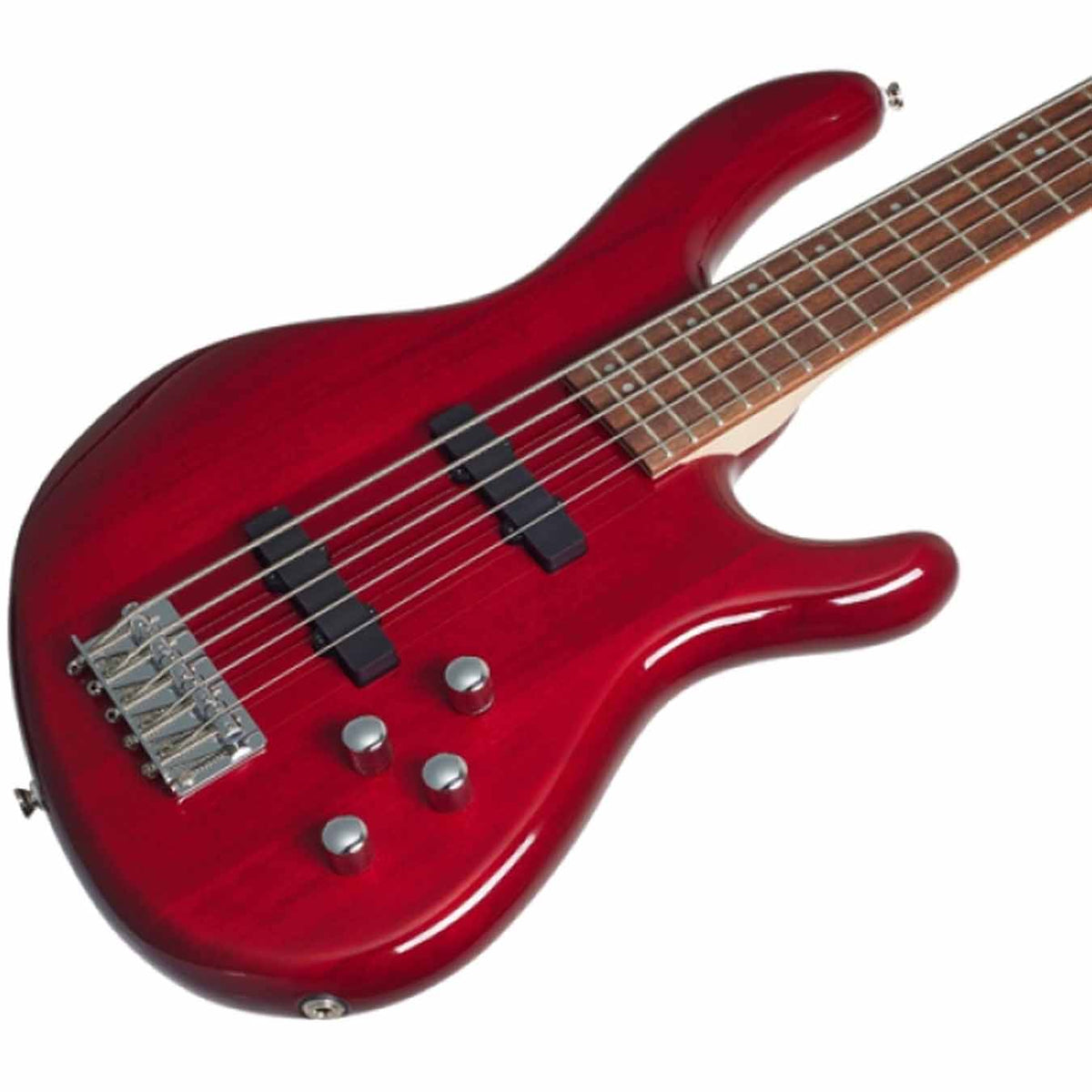 Cort Action Bass V Plus 5 String Electric Guitar - Trans Red