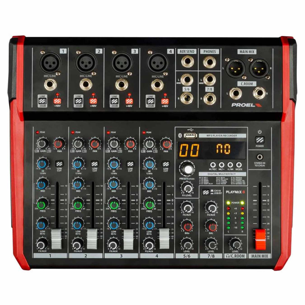 Proel PLAYMIX8 – 8-Channel Compact Audio Mixer